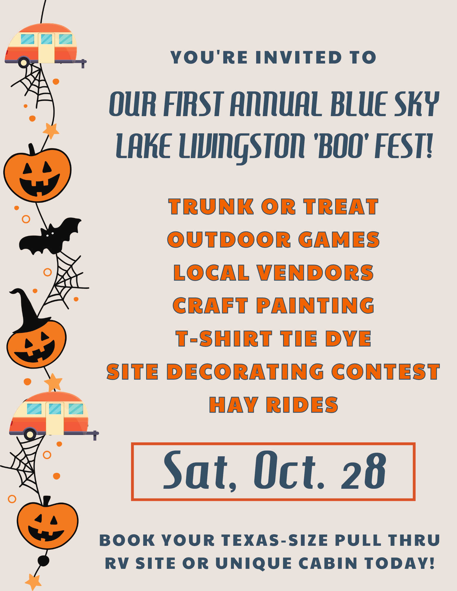 blue sky lake livingston first annual boo festival