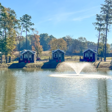 blue sky lake livingston pond water feature